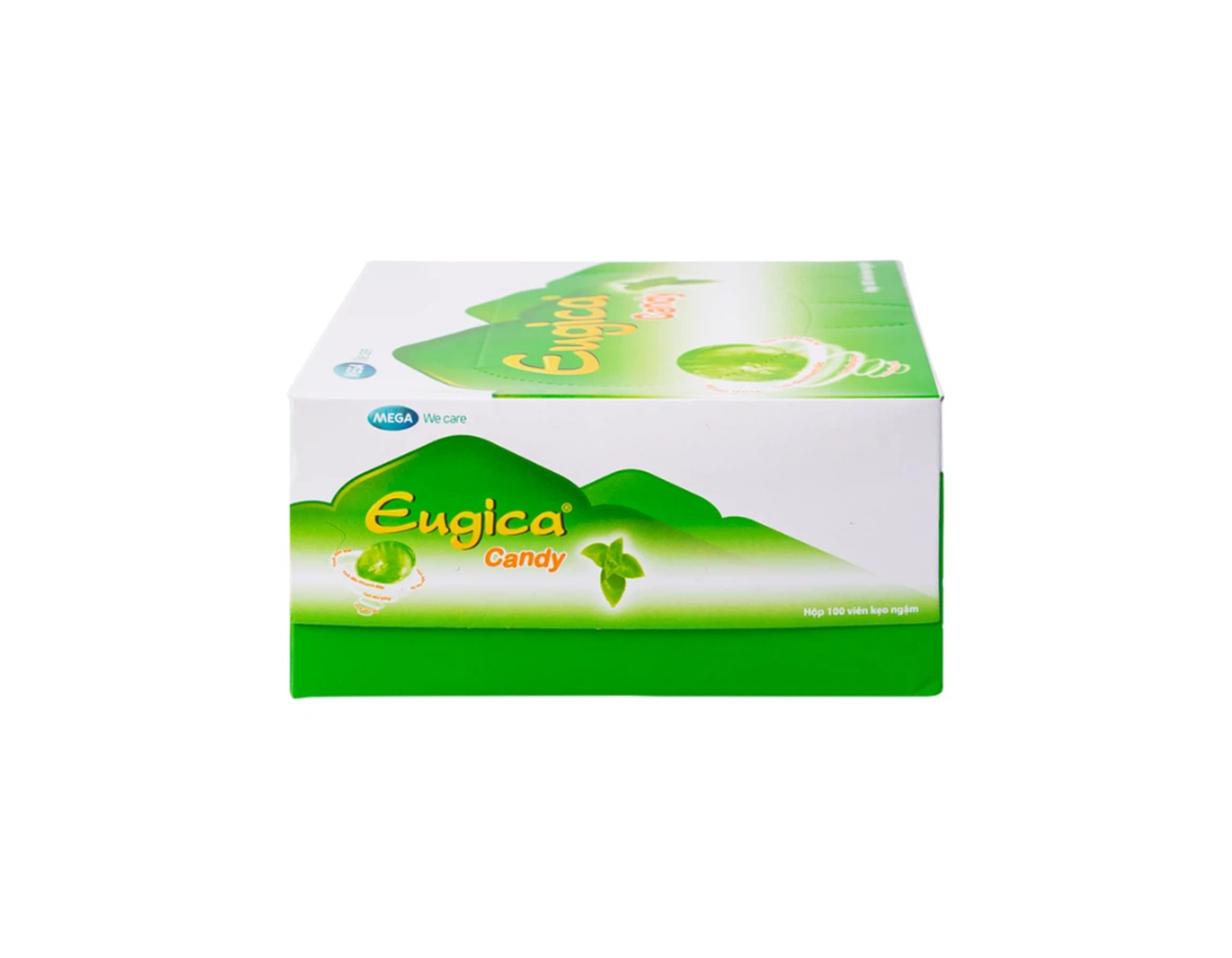 Kẹo ngậm thảo dược Eugica Candy hỗ trợ làm ấm họng, ngăn ngừa và làm dịu cơn ho (Hộp 100 viên) 