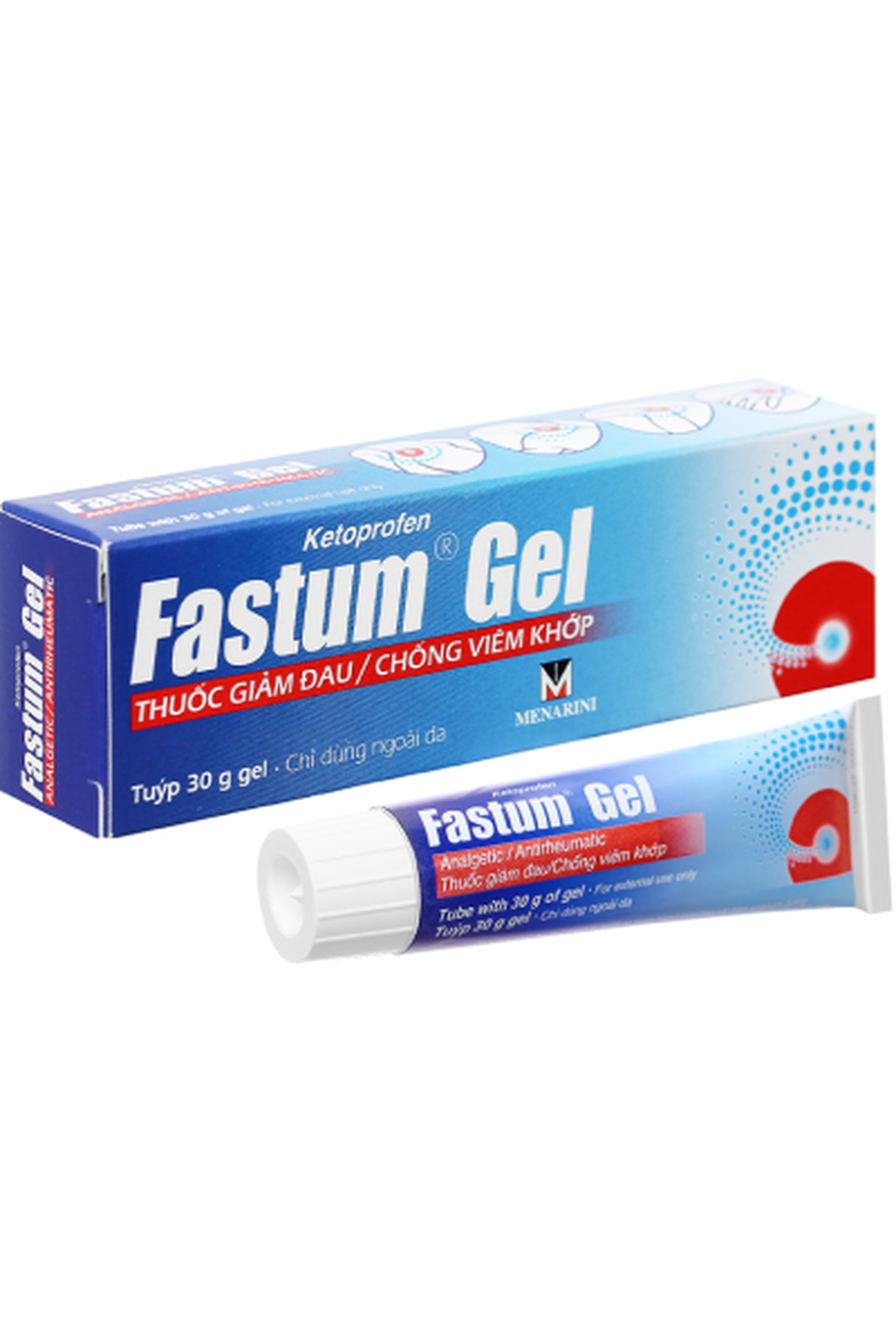 Gel bôi Fastum 2.5% giảm đau, kháng viêm xương khớp (tuýp 30g)