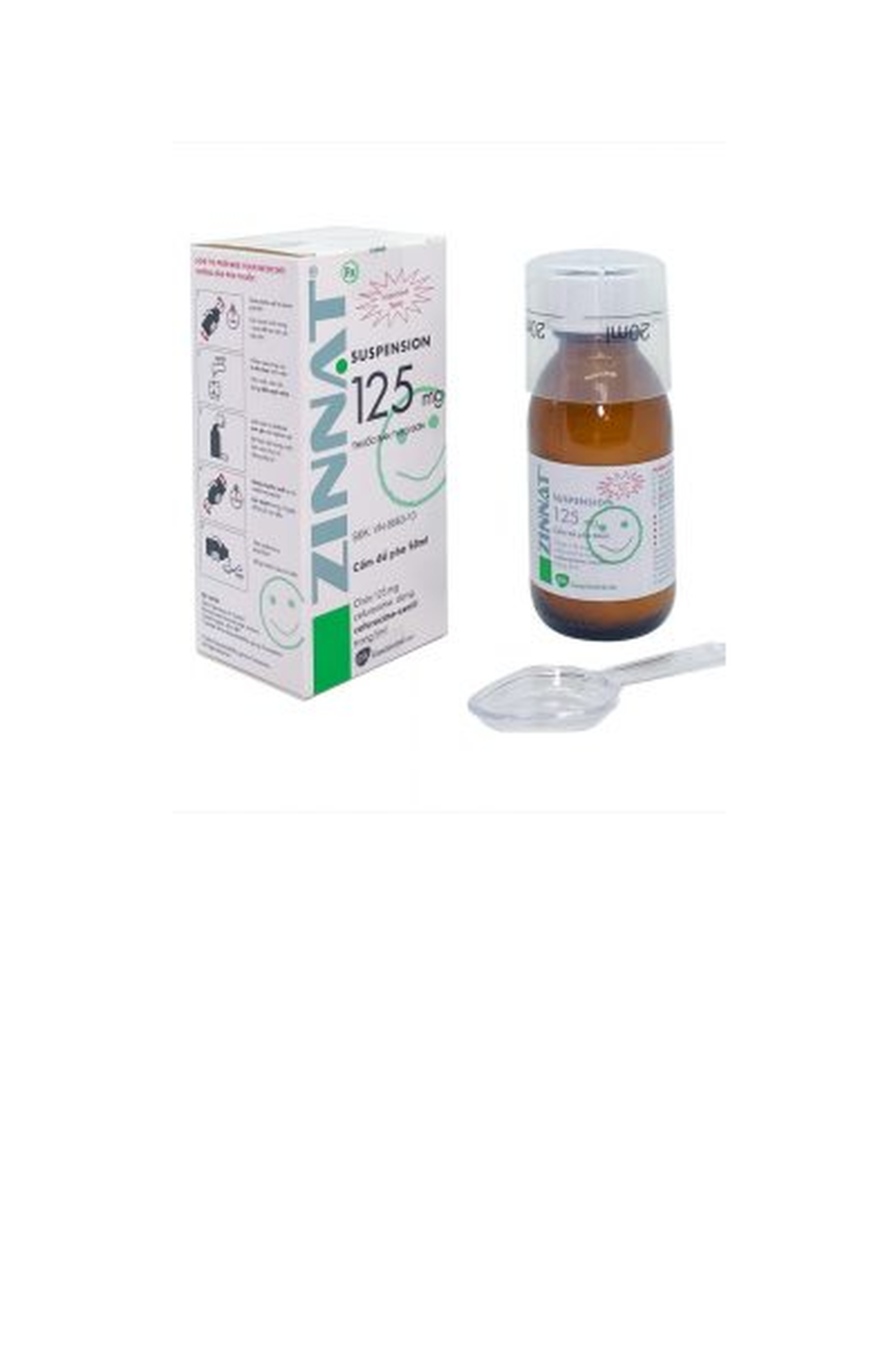 Cốm pha Zinnat Suspension 125mg GSK điều trị các chứng nhiễm khuẩn (50ml)