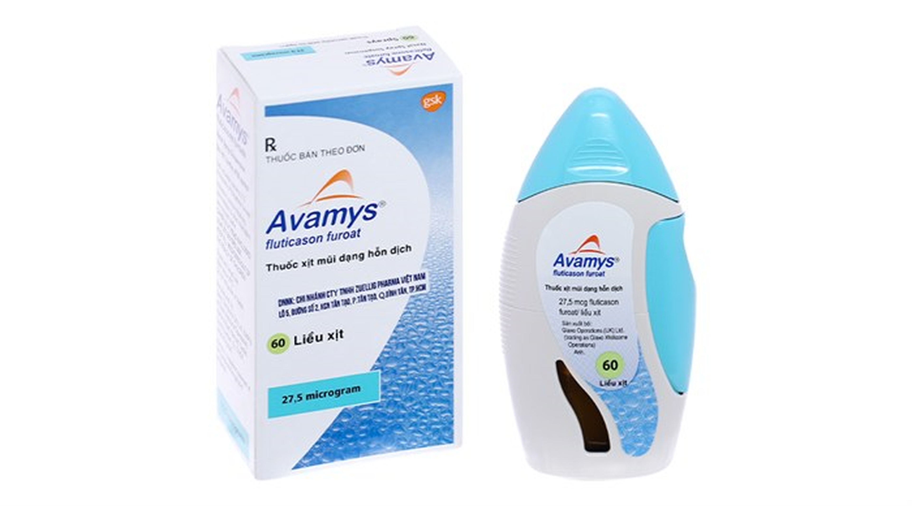 Thuốc xịt mũi Avamys 27.5mcg điều trị xung huyết mũi, ngứa mũi (hộp 60 liều xịt)