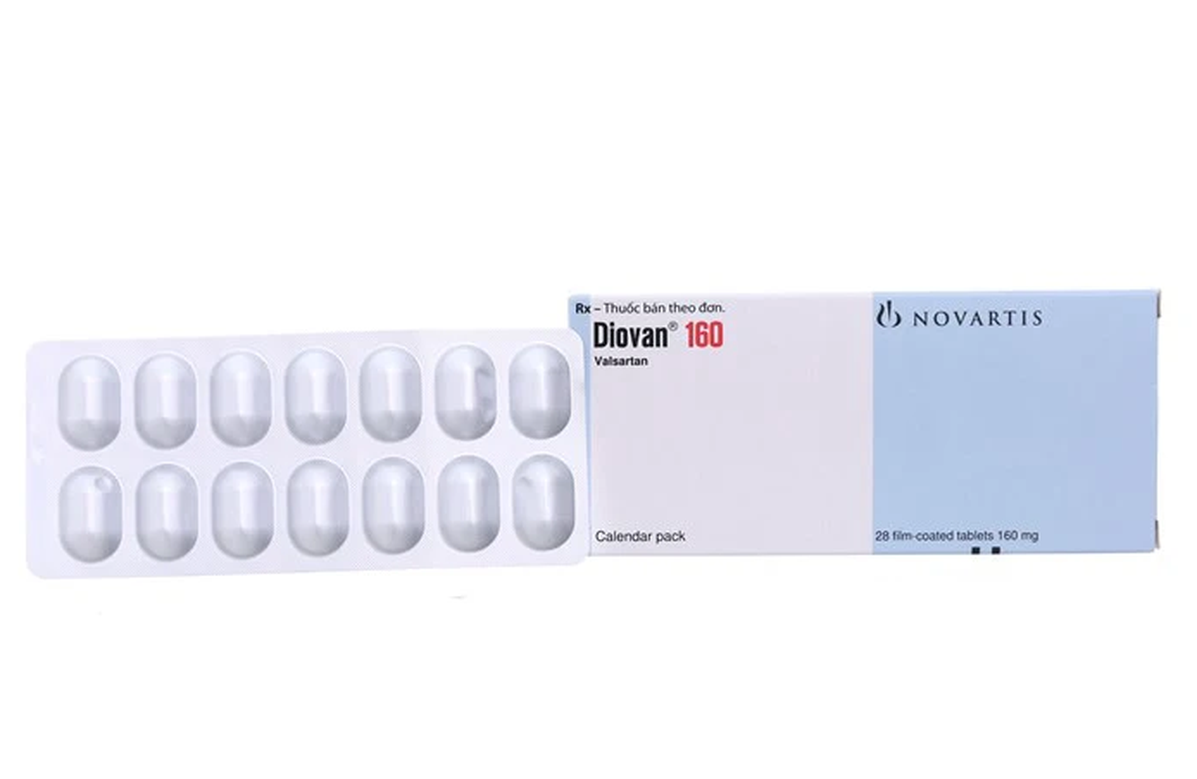 Thuốc Diovan 160 điều trị tăng huyết áp, suy tim (hộp 2 vỉ * 14 viên)