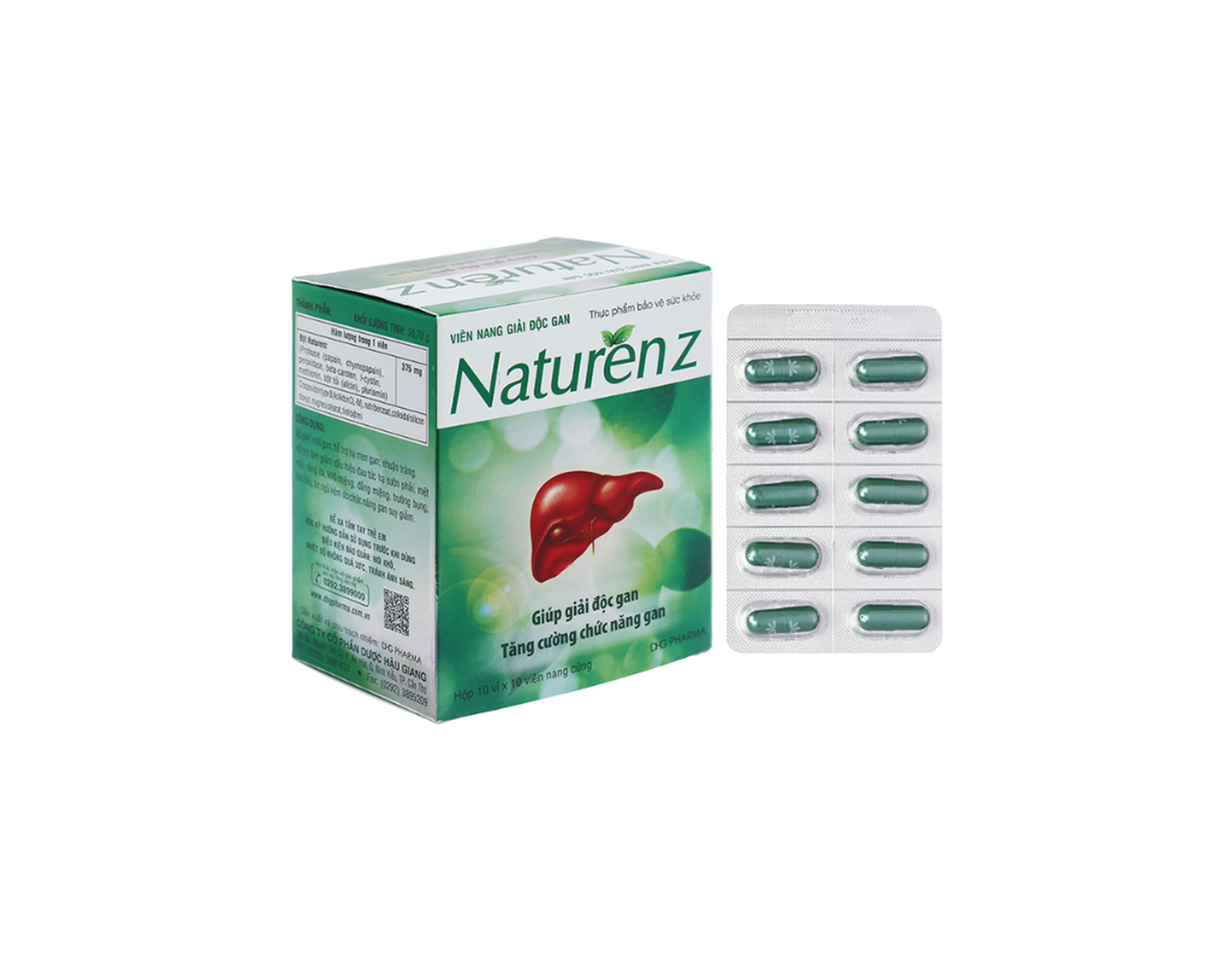 Viên uống Naturenz DHG hỗ trợ giải độc gan (Hộp 10 vỉ *10 viên)