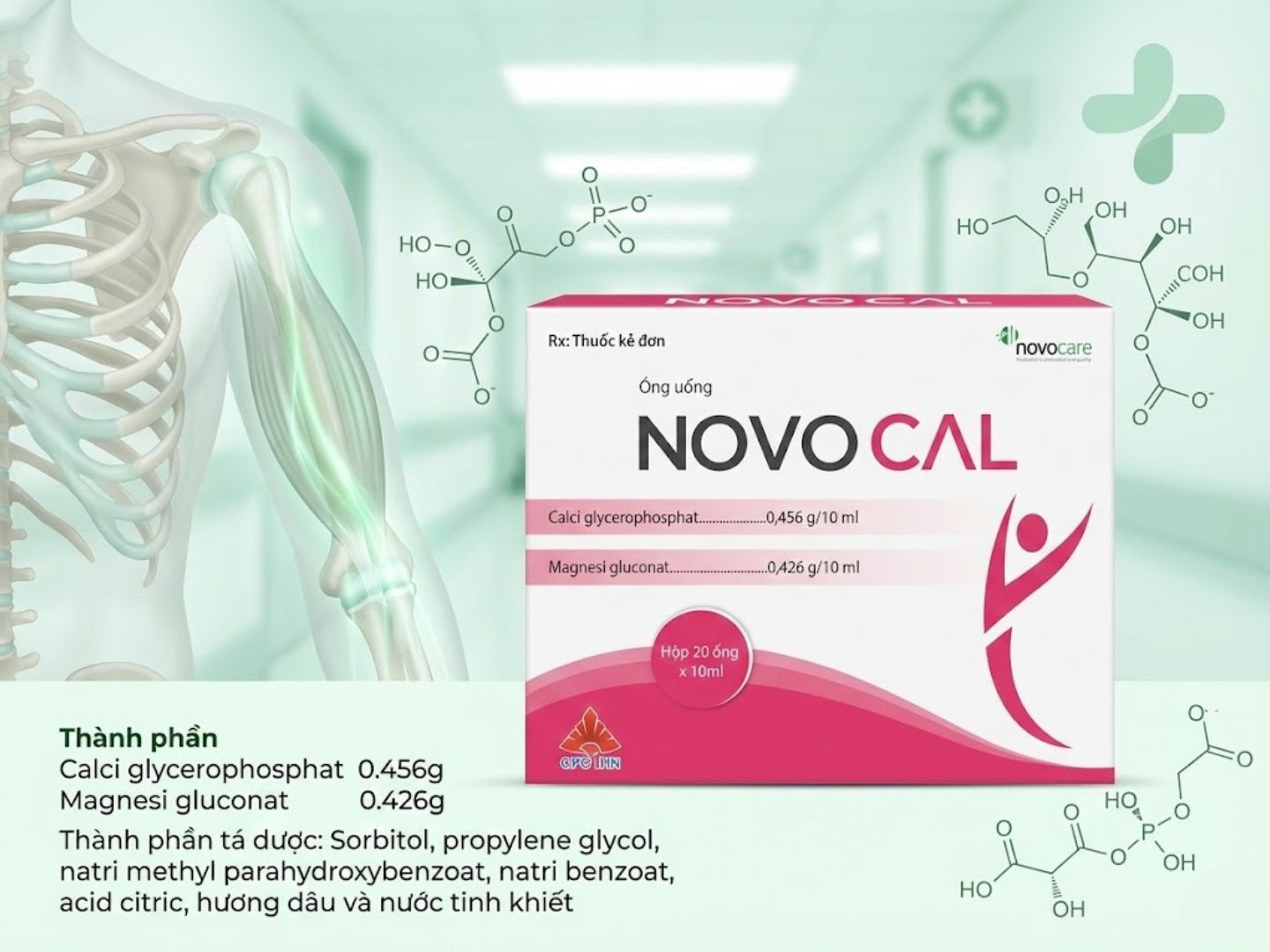 Novocal (H20 ống 10ml)