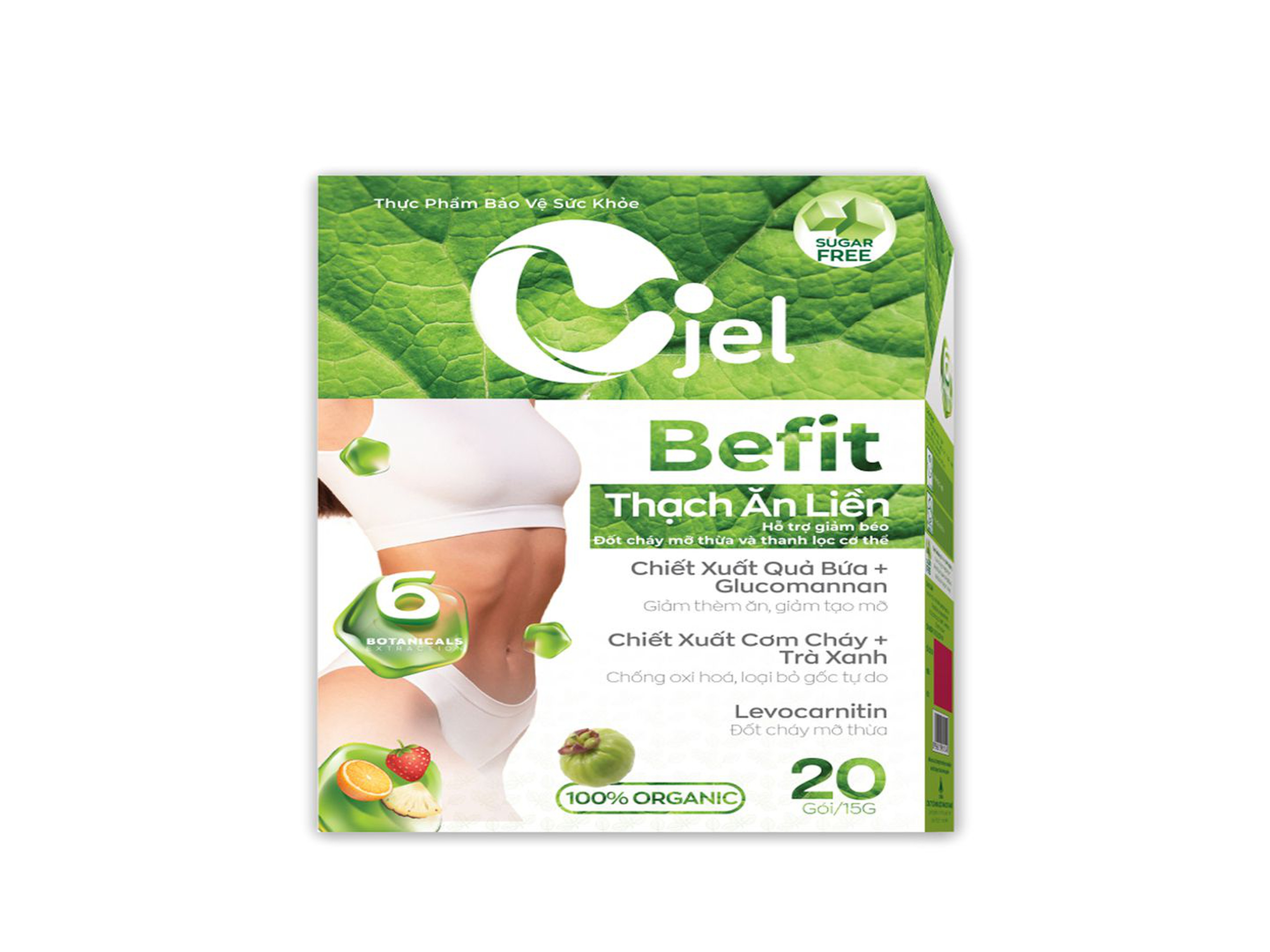 Thạch ăn liền Cjel Befit hỗ trợ giảm béo, thanh lọc cơ thể (Hộp 20 gói)