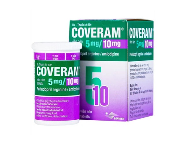 Thuốc Coveram 5mg/10mg hỗ trợ điều trị tăng huyết áp (Lọ 30 viên)