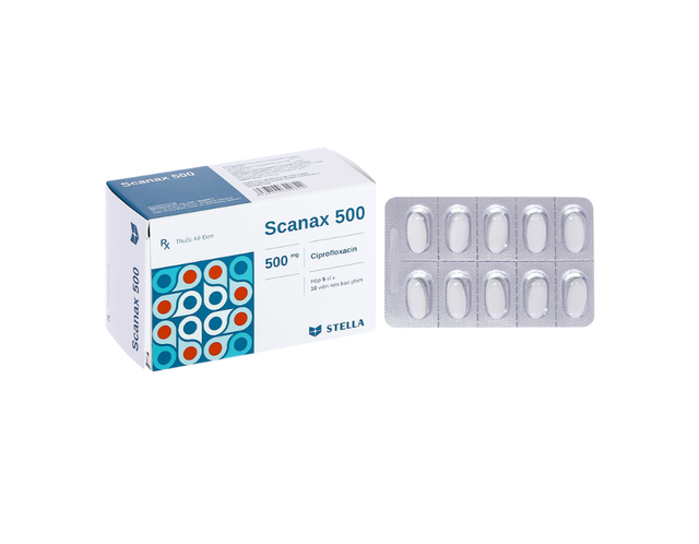 Thuốc Scanax 500 Stella điều trị nhiễm khuẩn (Hộp 5 vỉ x 10 viên)