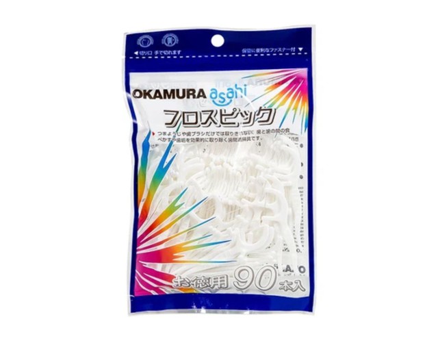 Tăm chỉ kẽ răng Okamura chăm sóc răng miệng chất lượng Nhật Bản (Gói 90 cái)
