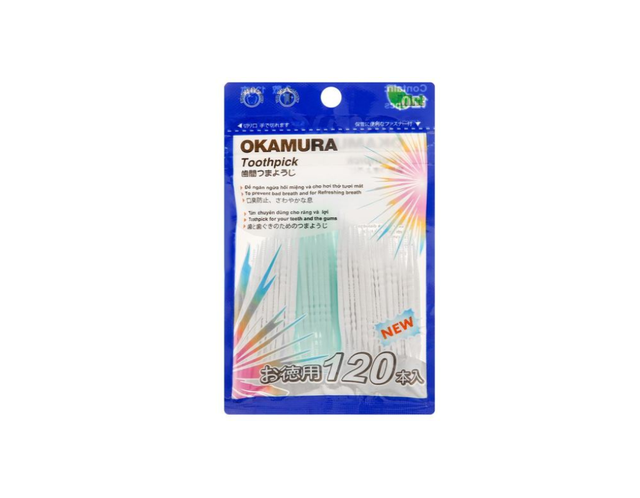 Tăm nhựa OKAMURA hỗ trợ chăm sóc răng (Gói 120 que)