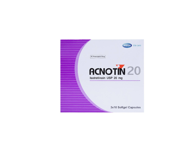 Thuốc Acnotin 20 giúp điều trị mụn trứng cá (Hộp 3 vỉ x 10 viên)