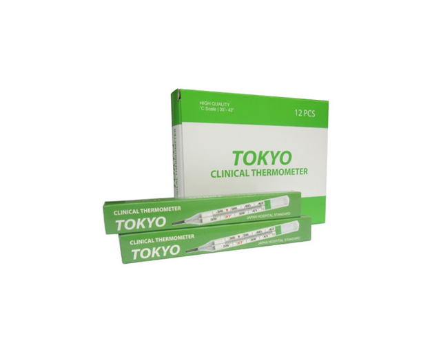 Nhiệt kế thủy ngân TOKYO đo thân nhiệt (Xanh) (Hộp 1 cái)