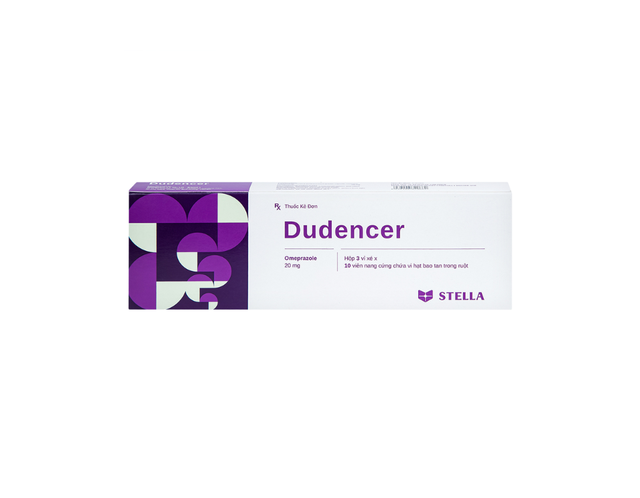 Thuốc Dudencer 20mg giúp giảm tiết acid, bảo vệ niêm mạc dạ dày trong loét dạ dày tá tràng (Hộp 3 vỉ x 10 viên)