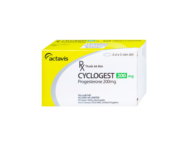 Thuốc Cyclogest Sup 200mg điều trị tiền kinh nguyệt, trầm cảm sau sinh (Hộp 3 vỉ x 5 viên)