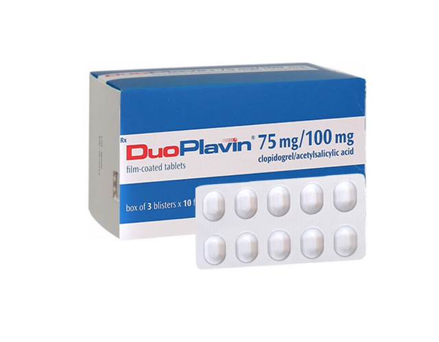 Thuốc DuoPlavin Tab 75/100mg phòng và điều trị huyết khối (Hộp 3 vỉ x 10 viên)