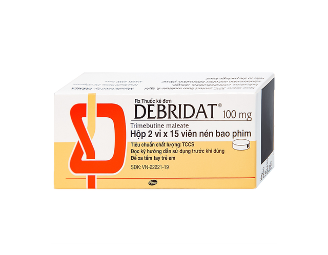 Thuốc Debridat Tab 100mg điều trị triệu chứng đau do rối loạn tiêu hóa (Hộp 2 vỉ x 15 viên)