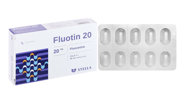 Thuốc Fluotin 20 Stella điều trị trầm cảm, rối loạn xung lực cưỡng bức ám ảnh (Hộp 2 vỉ x 10 viên)