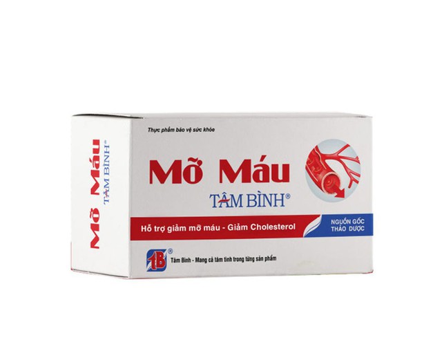 Viên uống Mỡ Máu Tâm Bình hỗ trợ giảm mỡ máu, giảm mỡ gan (Hộp 5 vỉ x 12 viên)
