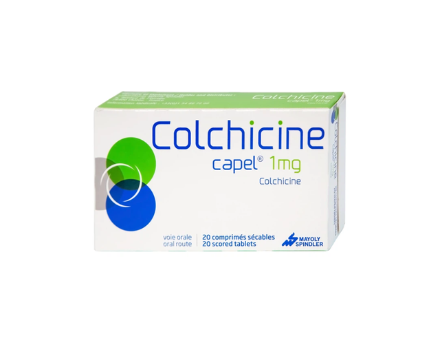 Thuốc Colchicine Capel 1mg phòng và điều trị cơn gút cấp tính (Hộp 1 vỉ x 20 viên)