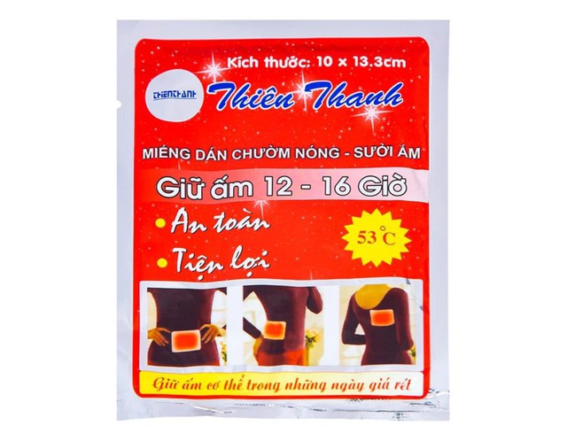 Miếng dán Thiên Thanh chườm nóng - sưởi ấm dùng để giữ ấm trong mùa lạnh ( Gói 10 miếng)