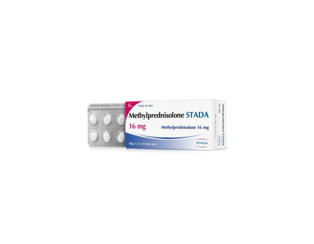 Thuốc Methylprednisolone STADA 16mg điều trị viêm khớp dạng thấp, lupus ban đỏ hệ thống (Hộp 10 vỉ x 10 viên)