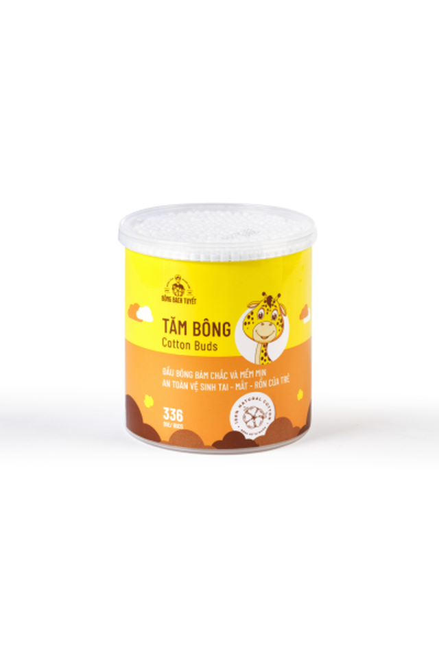 Tăm bông trẻ em BBT dùng vệ sinh tai, mũi, mắt cho trẻ nhỏ (Hộp 120 que)