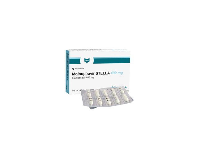 Thuốc Molnupiravir STELLA 400mg hỗ trợ điều trị Covid 19 (Hộp 2 vỉ x 10 viên)