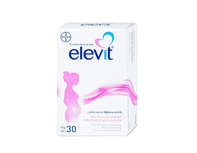 Viên uống Elevit giúp cung cấp các dinh dưỡng cần thiết cho phụ nữ đang trong thời kì mang thai (Hộp 3 vỉ x 10 viên)