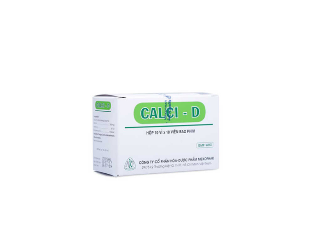 Thuốc Calci - D Mekophar bổ sung Canci (hộp 10 vỉ x 10 viên)