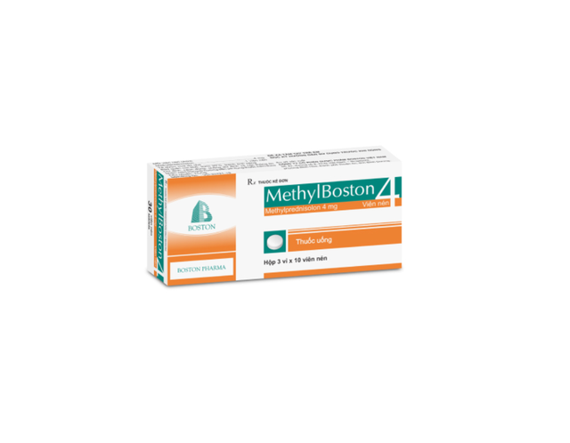 Thuốc MethylBoston 4 giúp kháng viêm (hộp 3 vỉ x10 viên) 