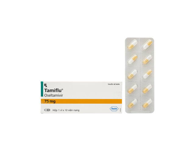 Thuốc Tamiflu 75mg điều trị và phòng ngừa cúm (hộp 1 vỉ x 10 viên)