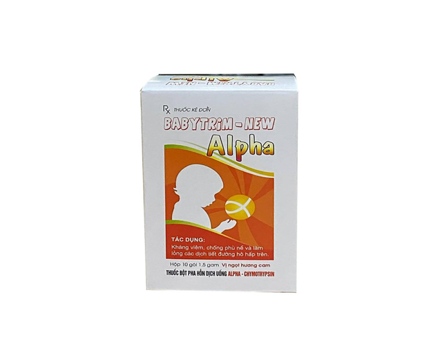 Thuốc Babytrim-New Alpha Sac 4,2mg giúp giảm phù nề và chống viêm ở người lớn và trẻ em (Hộp 10 gói)