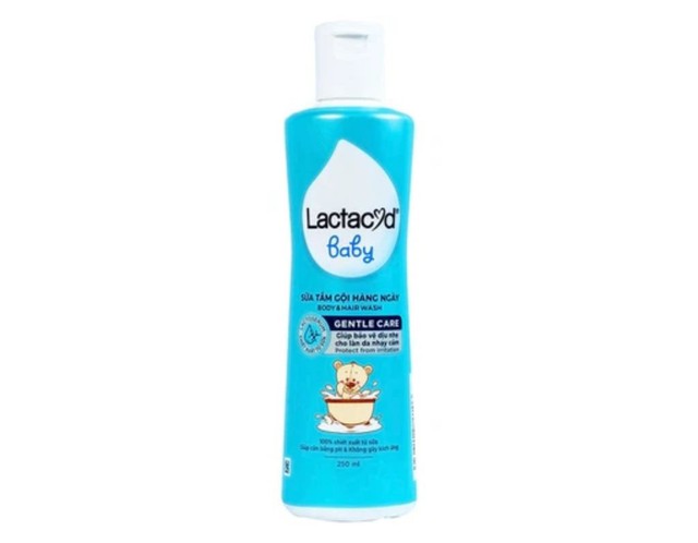 Sữa tắm gội Lactacyd Baby Gentle Care ngừa rôm sẩy cho bé (Chai 250ml)