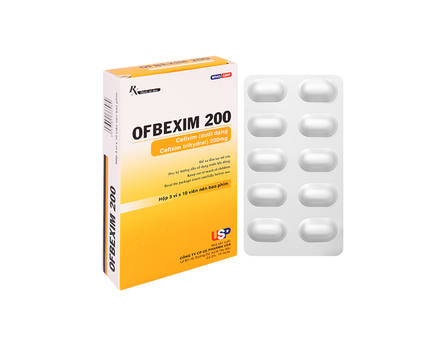 Thuốc Ofbexim 200 Tab USP điều trị nhiễm khuẩn (Hộp 3 vỉ x 10 viên)