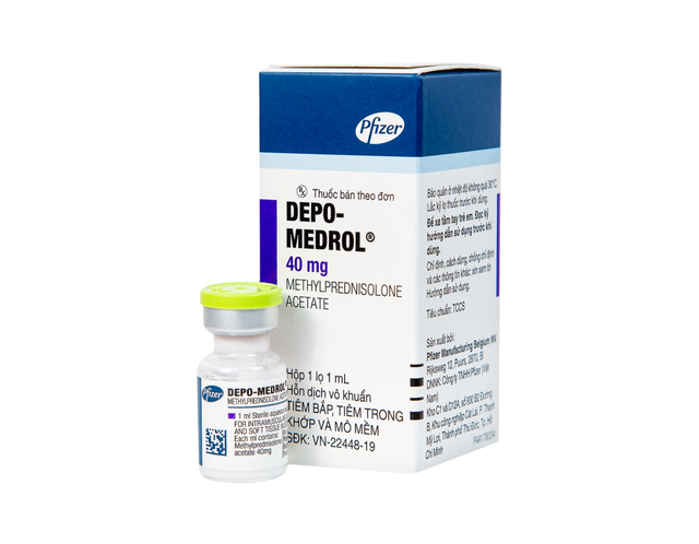 Thuốc tiêm Depo-Medrol Inj 40mg/ml điều trị viêm khớp (ống 1 ml)
