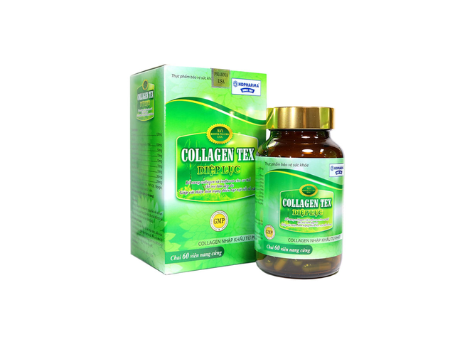 Collagen Tex Diệp Lục, hỗ trợ bổ sung collagen và isoflavon (Lọ 60 viên)