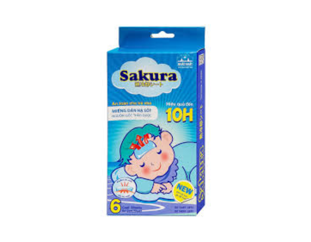 Miếng dán Sakura hạ sốt cho trẻ (Hộp 3 gói x 2 miếng)