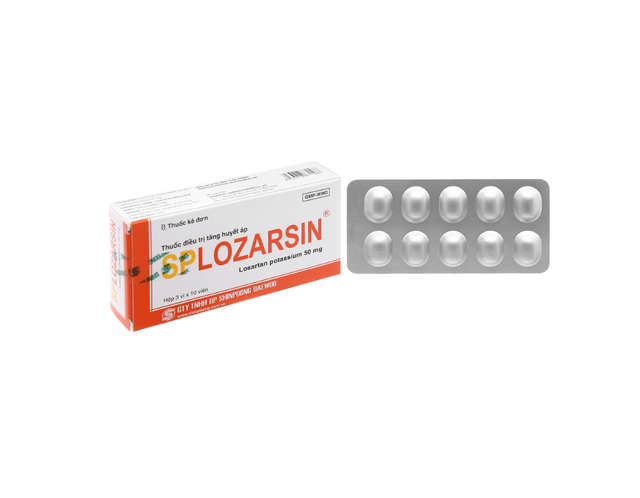 Thuốc Splozarsin 50mg điều trị tăng huyết áp (Hộp 3 vỉ x 10 viên)