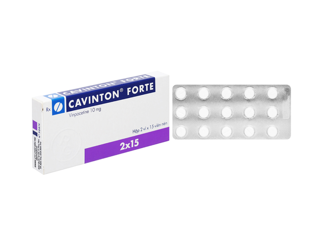 Thuốc Cavinton Forte Tab 10mg trị rối loạn tuần hoàn não ( hộp 2 vỉ x 15 viên)