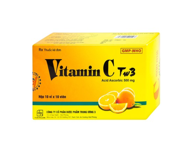 Thuốc Vitamin C Tab 500mg TW3 bổ sung vitamin C (hộp 3 vỉ x 10 viên)