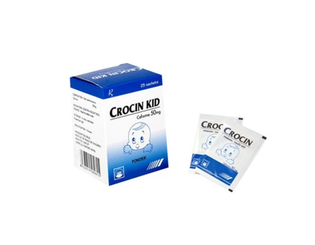 Thuốc Crocin Kid 50mg điều trị nhiễm khuẩn (Hộp 25 gói)