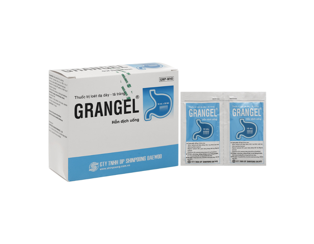 Thuốc Grangel 10ml trị loét dạ dày, trào ngược dạ dày - thực quản (Hộp 20 gói)