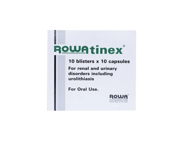 Thuốc Rowatinex 500mg điều trị bệnh lý sỏi tiết niệu, nhiễm trùng đường tiết niệu  (Hộp 10 vỉ x 10 viên)