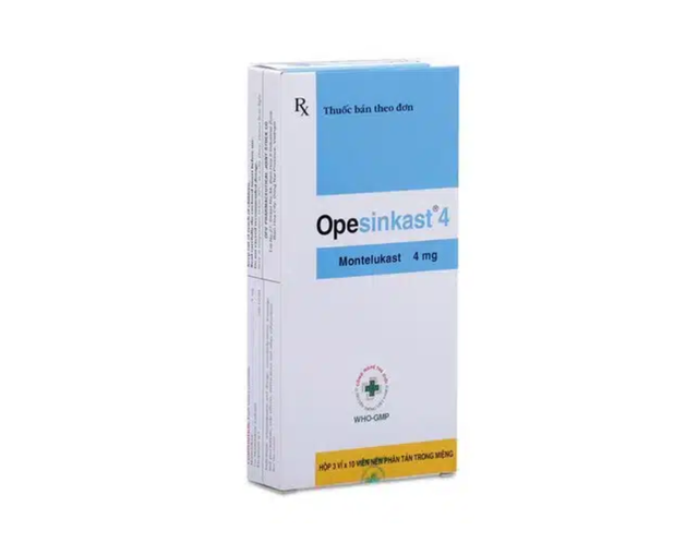 Thuốc Opesinkast 4mg điều trị hen suyễn (Hộp 3 vỉ x 10 viên)
