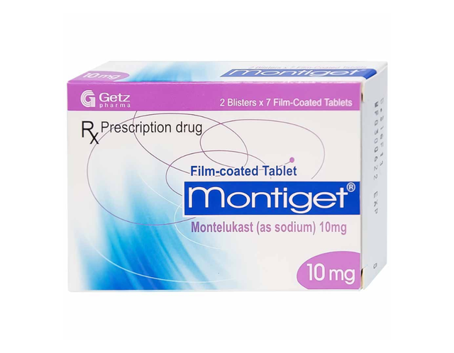 Thuốc Montiget 10mg giúp kiểm soát hen suyễn (Hộp 2 vỉ x 7 viên)