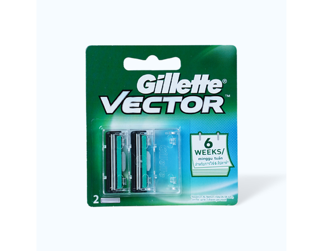Lưỡi dao cạo râu Gillette cạo sát, sạch hơn (Vỉ 2 chiếc)