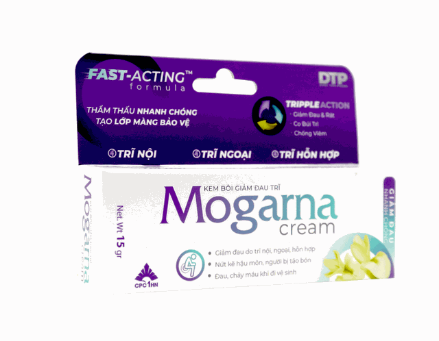 Kem bôi Mogarna cream hỗ trợ giảm đau trong bệnh trĩ (Tuýp 15g)