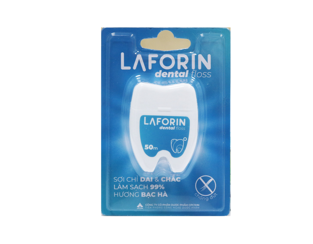 Chỉ nha khoa Laforin Dental Floss loại trừ các mảng bám, thức ăn dư thừa trong kẽ răng (Hộp 50m)