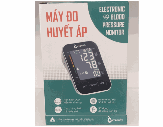 Máy đo huyết áp bắp tay điện tử Comapanity PG-800B18 giúp đo huyết áp chính xác (Hộp 1 máy)
