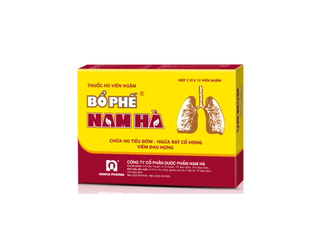 Thuốc viên ngậm bổ phế Nam Hà trị ho, tiêu đờm (Hộp 2 vỉ x 12 viên)