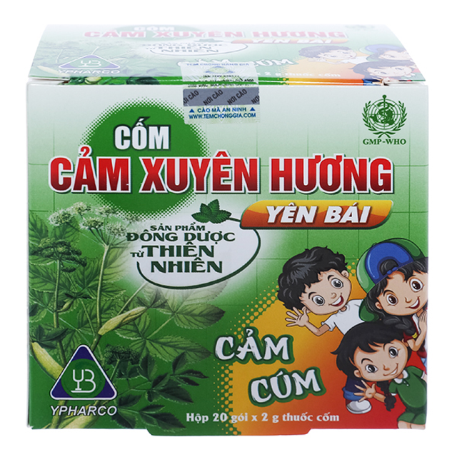 Thuốc cốm Cảm Xuyên Hương Yên Bái trị cảm cúm, cảm lạnh (Hộp 20 gói 2g)