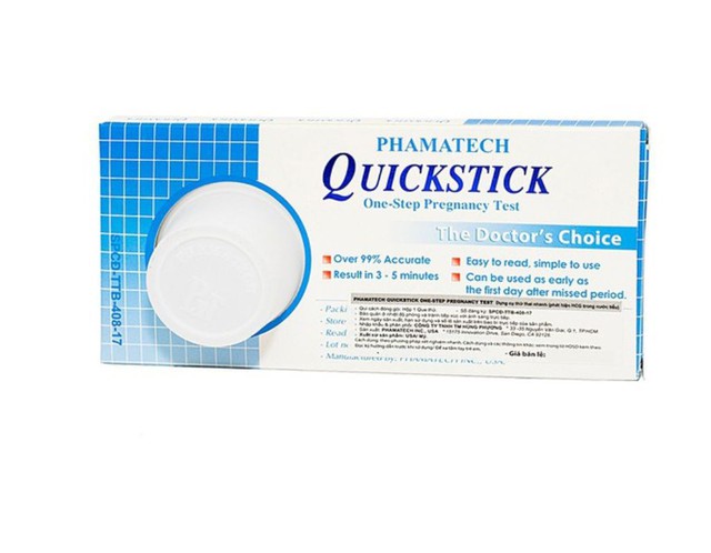 Que thử thai điện tử Quickstick One-step Pregnancy Test Phamatech cho kết quả chính xác đến 99% (Hộp 1 chiếc)
